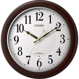 CITIZEN(シチズン) 電波掛時計/木枠　茶色光沢　8MYA37-006(取）