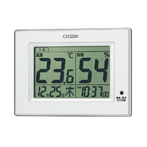 ●CITIZEN シチズン/高精度センサー デジタル 温湿度計 掛置兼用/ライフナビＤ200A カレ...