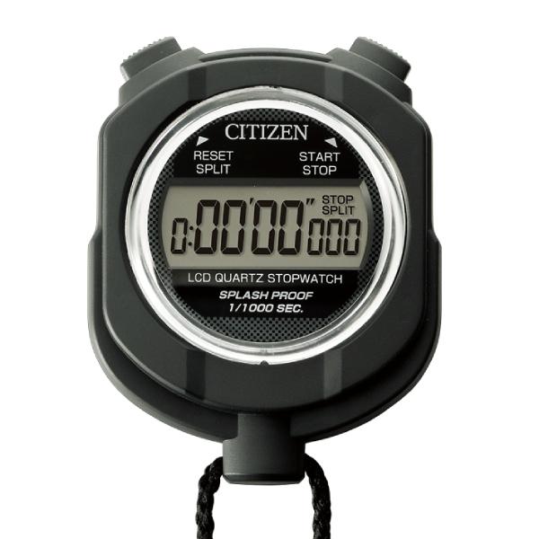 シチズン CITIZEN/雨・水滴に強い ストップウォッチ 防雨タイプ スプリットタイム 同時計測 ...