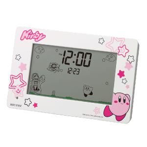 リズム時計/星のカービィ/アクションデジタル目覚まし時計　クオーツ/8RDA81KB03