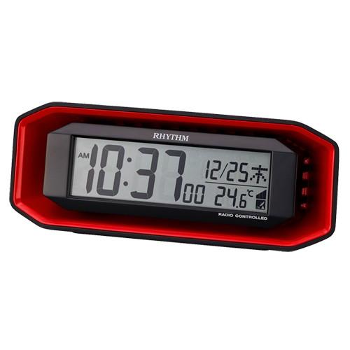 リズム時計　電波デジタル目覚まし時計　大音量電子音アラーム　フィットウェーブバトル220　アラーム2...