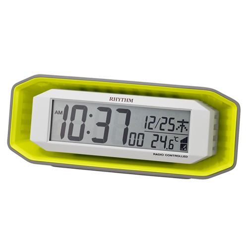 リズム時計　電波デジタル目覚まし時計　大音量電子音アラーム　フィットウェーブバトル220　アラーム2...