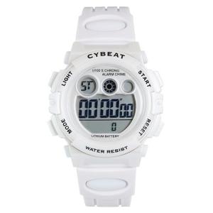 3月再入荷 サンフレイム CYBEAT デジタルウォッチ 腕時計 7色LEDライト/ホワイト ACY17-W