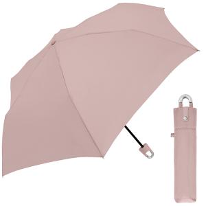 クラックス/レディース 婦人用 カラビナ付き 折りたたみ傘 折傘 アンブレラ 雨具 レイン 無地 くすみカラー/DPU パープル CR-107199