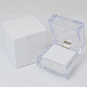 クリスタルジュエリーケース（2個セット）　ホワイト　CRTL1　(代引不可)｜ajewelry