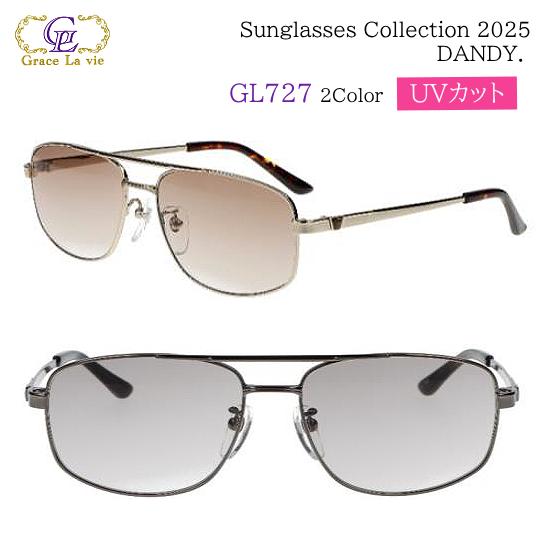 ●2025モデル/グレイスラヴィ Grace La vie/UVカット メンズ サングラス カラーレ...