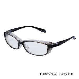 花粉・粉塵・黄砂・風除け・UVカット/花粉グラス　花粉メガネ　スカット　スタンダード/クリア×ブラック　KG-303-1/21854(取) パール