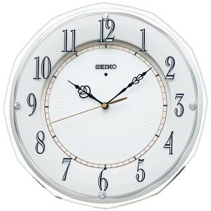 SEIKO（セイコー）電波掛時計　木枠　シンプル　スタイリッシュ　おしゃれ　電池寿命5年　記念品　お祝い　ギフト/白　KX269W(取)｜ajewelry