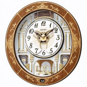 SEIKO(セイコー) 　電波掛け時計　からくり時計/回転飾り　木枠　メロディ付き　RE580B(取寄せ）