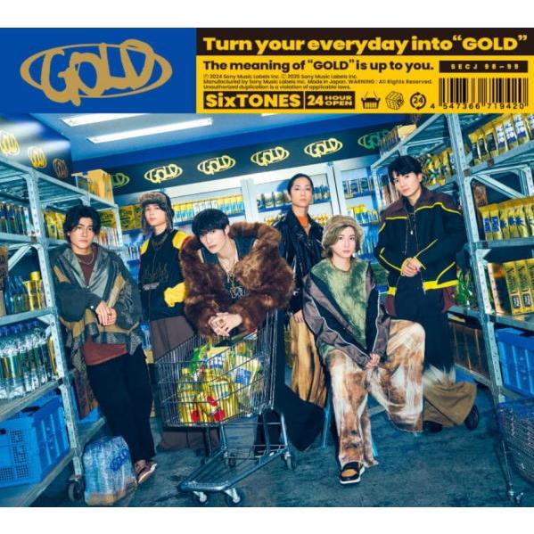初回盤A DVD付 BOX仕様 SixTONES CD+DVD/GOLD 25/1/15発売【オリコ...
