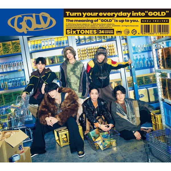 初回盤B DVD付 BOX仕様 SixTONES CD+DVD/GOLD 25/1/15発売【オリコ...