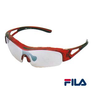 パール/花粉・粉塵・風除け・UVカット /FILA（フィラ）　花粉グラス　メガネ/クリアレッド　SF8602-2/20171(取)