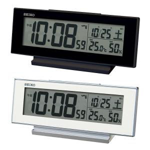 RHYTHM リズム時計/AC電源式 デジタルクロック 置時計 目覚まし時計