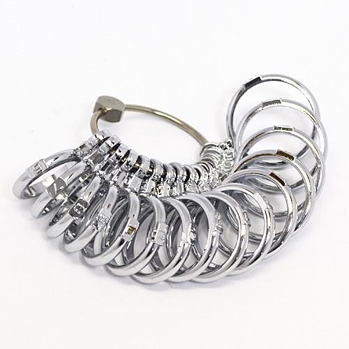 指のサイズが測れる/指輪サイズリング　リングゲージ　サイズゲージ　サイズ測定　リングスケール　6〜2...