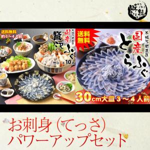 国産とらふぐ鍋フルコース豪華10点セット＋お刺身（てっさ）30ｃｍ大皿　追加セット