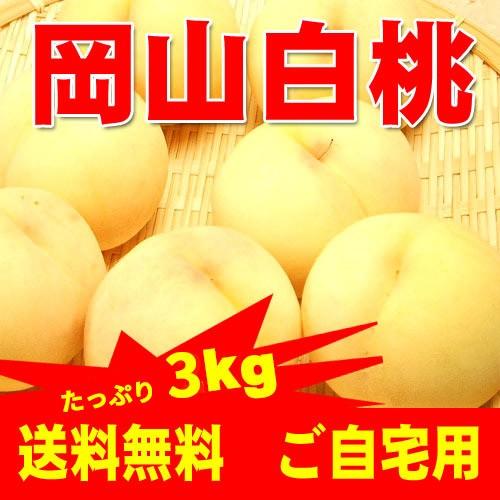 早期ご予約受付中 岡山白桃　自宅用 3kg箱 白桃物語 岡山県産　収穫地を桃の聖地岡山玉島地区に限定...