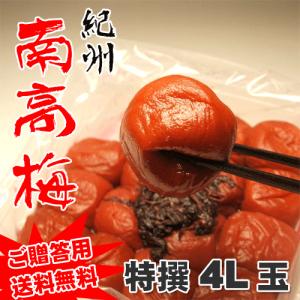 送料無料 紀州南高梅の梅干し　特撰４Ｌ500g｜ajien