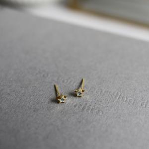 タサキ アブストラクト スター イヤリング 18金 K18ピンクゴールド