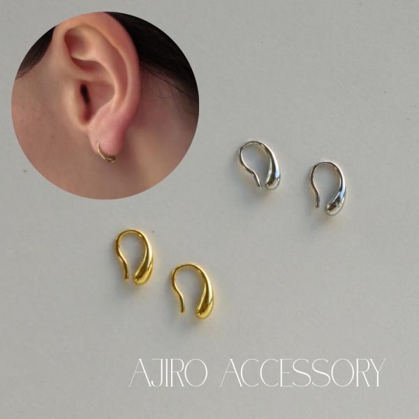 ピアス レディース アクセサリー フックピアス ミニピアス 小ぶり シルバー925 シルバー ゴール...