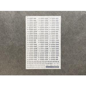 201系電車メタリック車番インレタ中央線(1/80スケール)