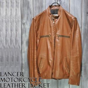 ajito J-50 Lancer LeatherJacket 36サイズ ビンテージ ランサー シングル ライダース ジャケット ヴィンテージ　ミリタリー ブルゾン 本革 古着｜ajito