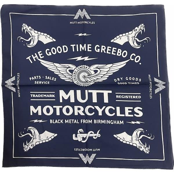 MUTT MOTORCYCLES APPAREL PIONEER BANDANA BLUE　MUB-...