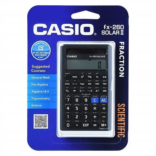 【 Casio カシオ 】 関数電卓 Casio fx-260 SOLAR II  分数と科学の電卓...