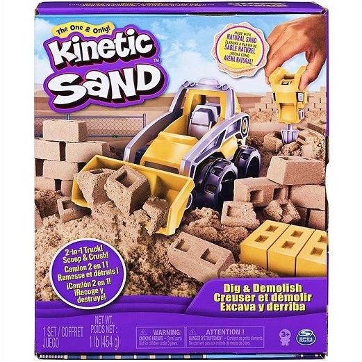 【Kinetic Sand】 キネティックサンド 1LB（453ｇ）付き ブルドーザー プレイセット...