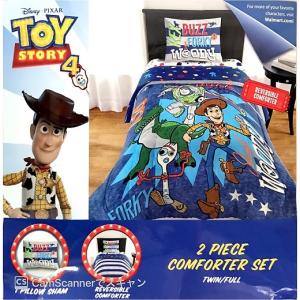 【Toy Story 4 /トイストーリー4】 TWIN/FULL シングル/ダブル 布団セット 掛け布団と枕カバーのセット 寝具セット/ベッドカバー｜ajmart