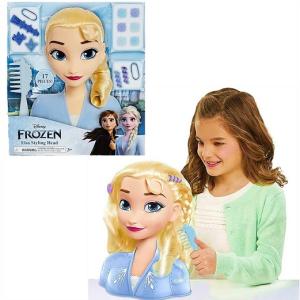 【Disney】 ディズニー フローズン アナと雪の女王  エルサ スタイリングヘッド 17ピースセット B ヘアメイク/ヘアアレンジ/フィギュア/人形/髪遊び/子供用/女の｜ajmart