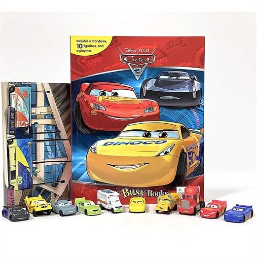 Disney Pixar Cars ディズニー ピクサー カーズ マイビジーブック 英語絵本 フィギ...