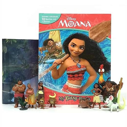 Disney Moana ディズニー モアナ マイビジーブック 英語絵本 フィギュア 10体入り/ ...