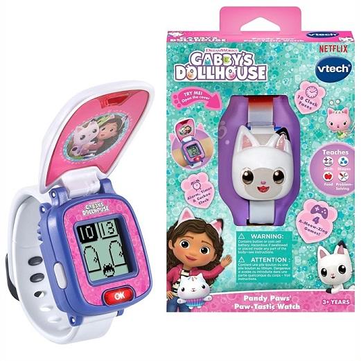 【VTech】 ギャビーのドールハウス ラーニングウォッチ パンディ ポーズの肉球ウォッチ/時計/ア...