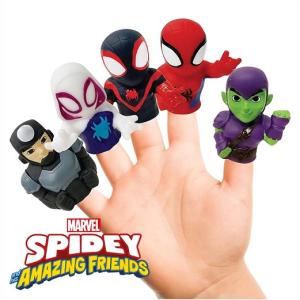 送料無料 エンスカイ MARVEL マーベル ソフビパペットマスコット 指