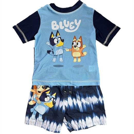 Bluey ブルーイ 男の子 水着上下 ラッシュガード 海パン US2T 日本サイズ（90）/2歳/...