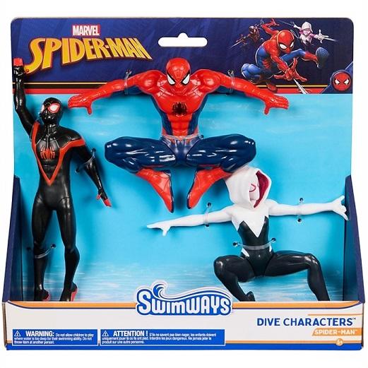 SwimWays スパイダーマン ダイブ キャラクター 3個セット キッズ用プールおもちゃ スパイデ...