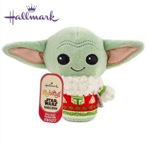 【Hallmark itty bittys】 ホールマーク イッティ・ビッティーズ ディズニー グローグー ホリデーセーター ぬいぐるみ/クリスマス/スターウォーズ/キャラクター/