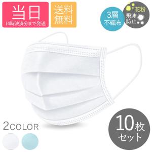当日発送 即納 在庫あり 不織布マスク 在庫あり 使い捨てマスク 10枚入り 大人用 17.5×9.5cm ウィルス予防 風邪 花粉 三段プリーツ