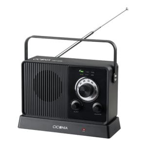 CICONIA ワイヤレスTVスピーカー ブラック CMT-2209 耳元スピーカー テレビ音声 充電式 バッテリー内蔵 ワイドFMラジオ 送信機 受の商品画像