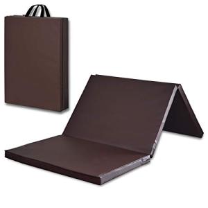 FIELDOOR 折りたたみ スポーツマット 180cm×80cm×5cm 【ダークブラウン