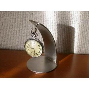 定形外郵便発送、鉄道時計スタンド (小)、マホガニー ディープステイン