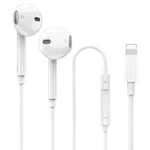 iPhone イヤホン有線 MFi正規認証品 有線 イヤフォン純正 HIFI透明な音質 重低音 マイク付き 通話対応 音量調整 ヘッドホン｜AK-leaf