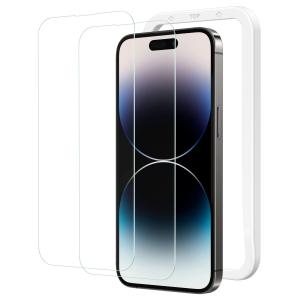 NIMASO ガラスフィルム iPhone 14 Pro Max 用 保護フィルム ガイド枠付き iPhone14Pro Max 対応 2枚｜ak-leaf