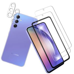 2+2枚セットUNEED Galaxy A54 5G 用のガラスフィルム（2枚）+カメラフィルム（2枚）ギャラクシー a54 用の フイルム｜ak-leaf