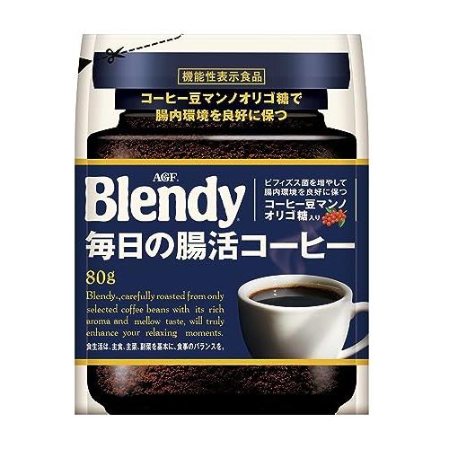 AGF(エージーエフ) ブレンディ 毎日の腸活コーヒー袋 80g インスタントコーヒー 水に溶ける ...