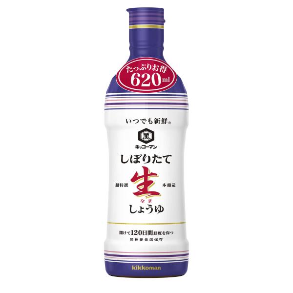 いつでも新鮮 しぼりたて生しょうゆ 620ML