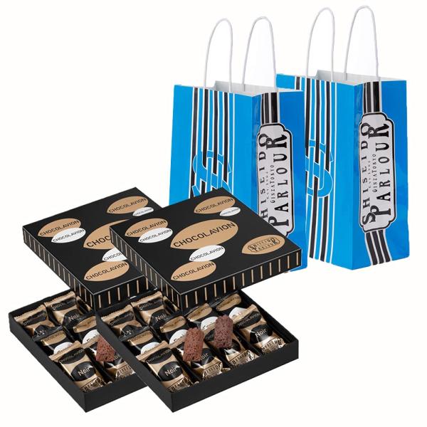 手提げ袋同封セット資生堂パーラー ショコラヴィオン 12個入×2箱セット