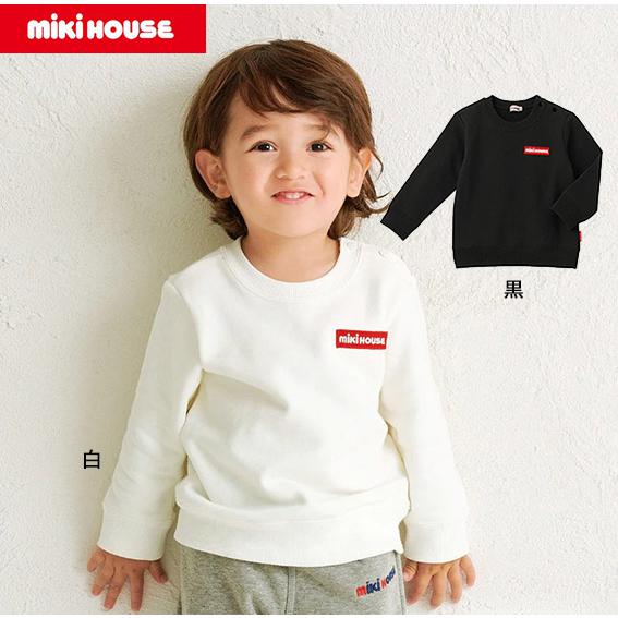 トレーナー ミキハウス【10-5619-682】白 黒 80cm 90cm 100cm ベビー服 男...