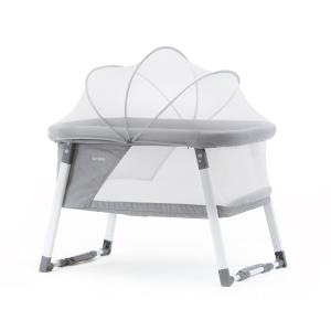 2in1 ベビークリブ ルームグレー ヤトミ 折り畳み ミニ バシネット ベッド 持ち運び リビングベッド ポータブル 添い寝 グレー ホワイト