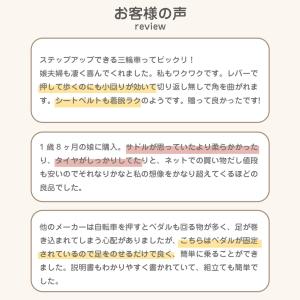 のりかえ三輪車【DX】 押し棒付き 布ベルト付...の詳細画像5